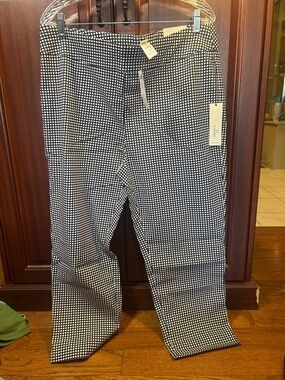 Chico's Black and White Checked Trousers